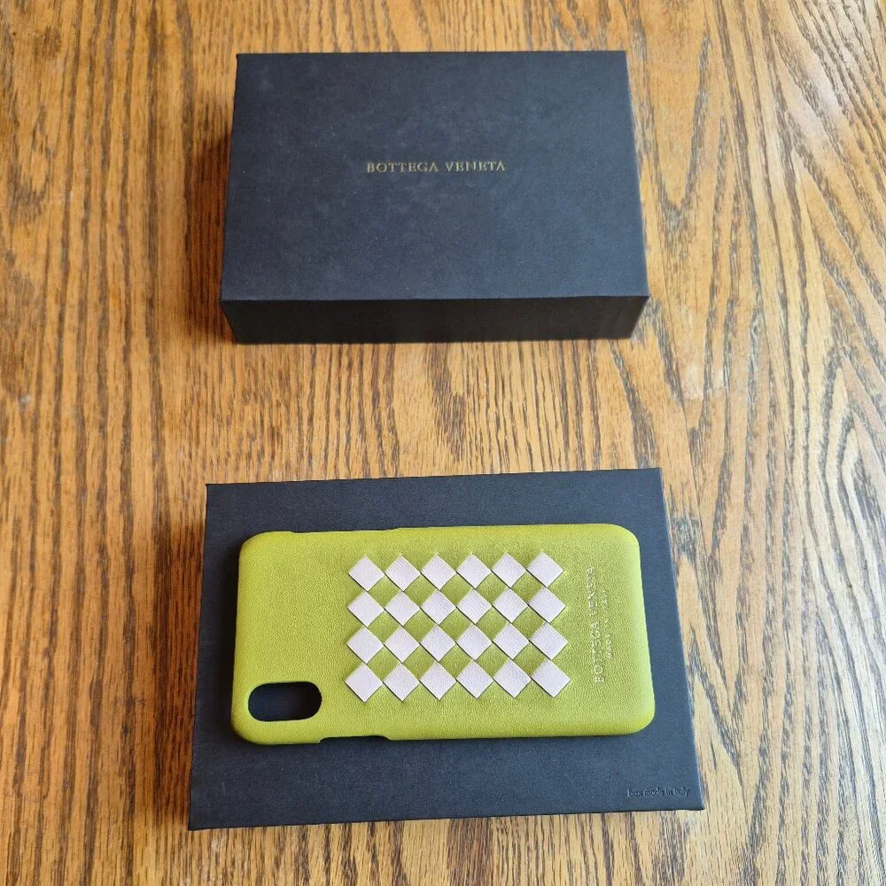 NIB Bottega Veneta Intrecciato Leather iPhone X Case in Chamomile Holiday Gifts